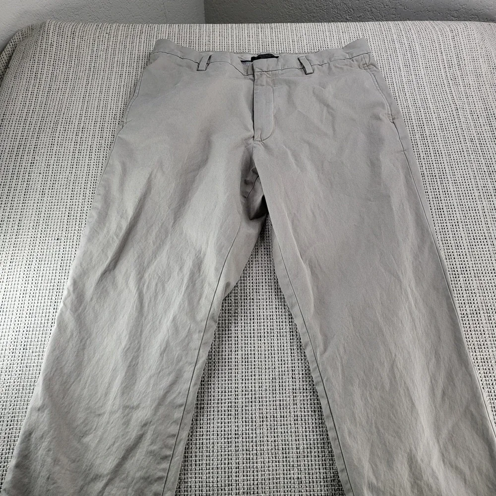 Banana Republic Gavin Chino Pants Mens 34x32 Beige Khaki Straight Leg Casual‎